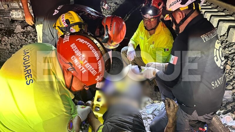 Muere hombre atropellado por el tren en Santa Catarina