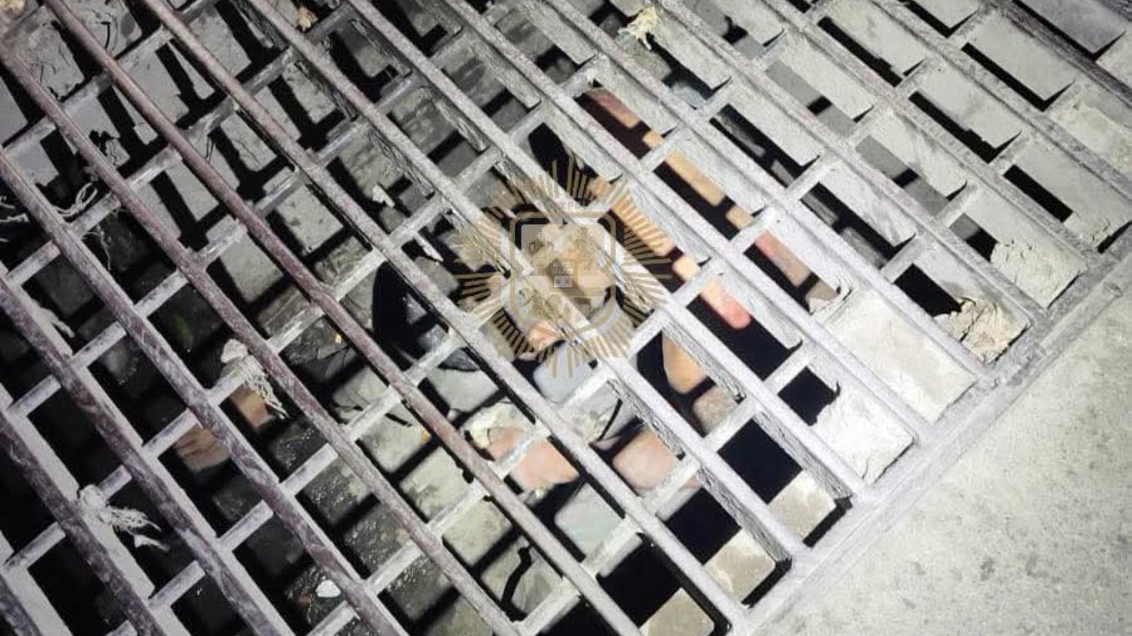 Rescatan a hombre atrapado en alcantarilla en Escobedo