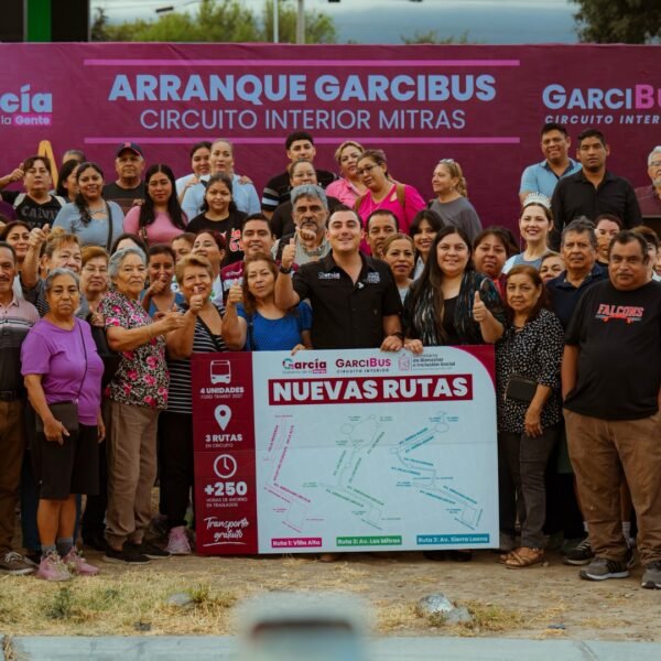 Estrena García tres rutas de GarciBus en Mitras Poniente