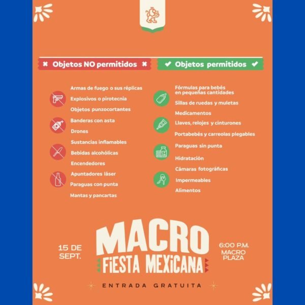 Emite Estado recomendaciones para Fiestas Patrias