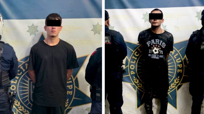 Detienen a dos en Guadalupe; aseguran camioneta con reporte de robo y motocicleta