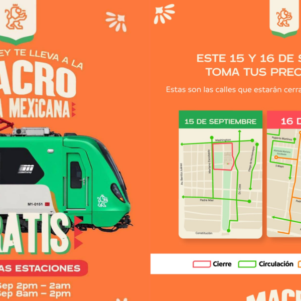 Metro será gratis durante festejos patrios en Monterrey; Preparan cierres viales