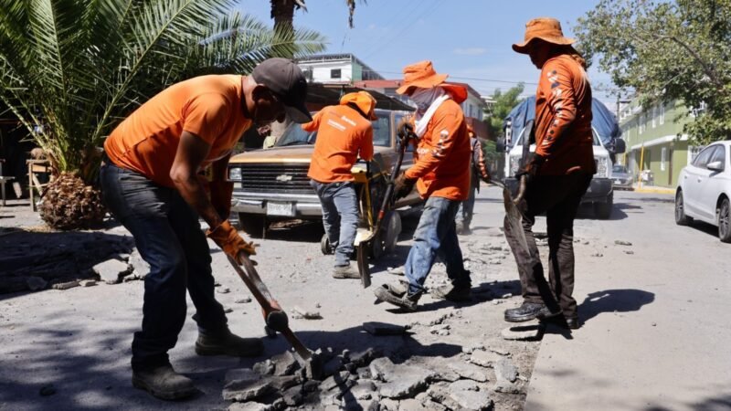 Mejora Guadalupe vialidades de El Sabino con bacheo