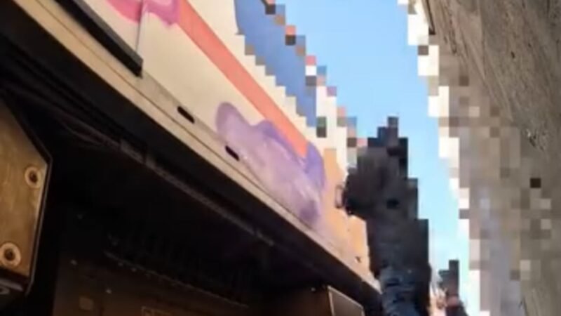 Burlan seguridad de Estación Talleres para grafitear vagón del Metro