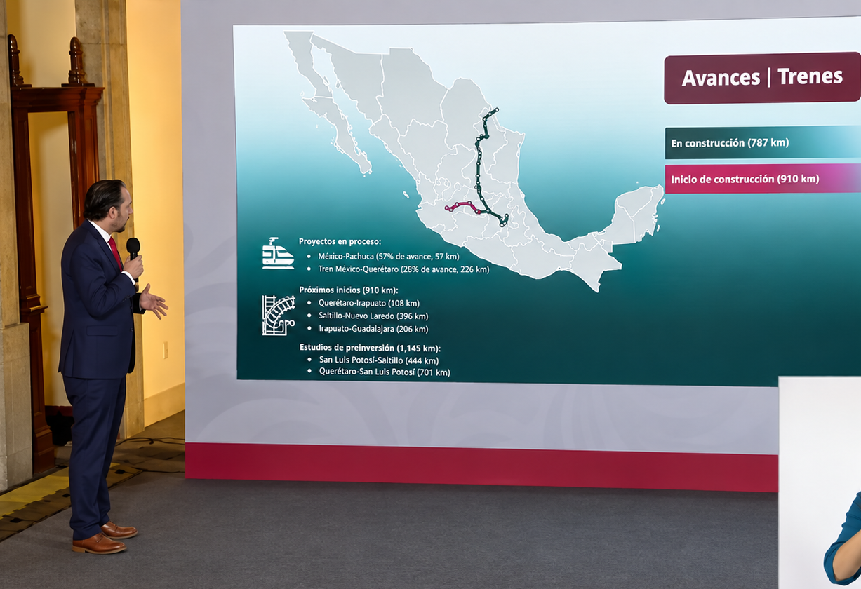 Alcanza Tren Saltillo-Nuevo Laredo 9.86% de avance