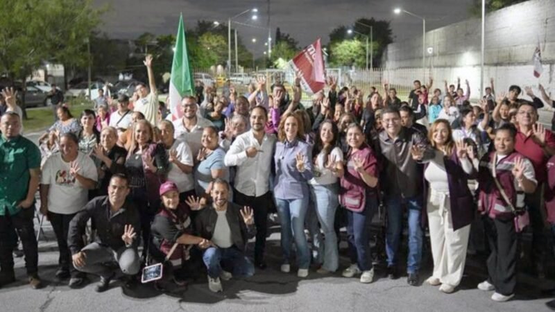Encabeza Clara Luz Flores asambleas de Morena en Guadalupe y San Nicolás