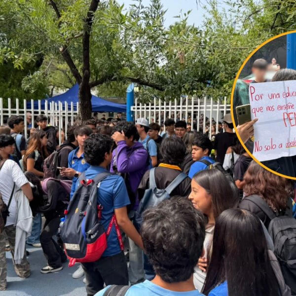 Protestan alumnos de Prepa 23 UANL por presunto acoso de maestros