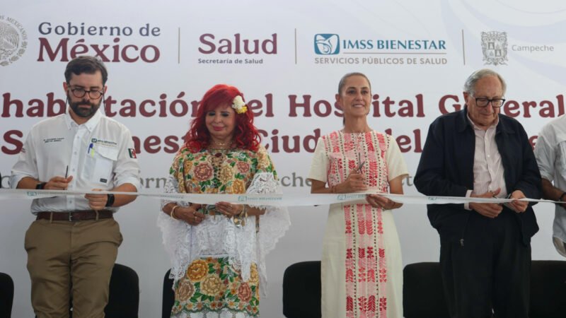 Entrega Sheinbaum hospital rehabilitado en Ciudad del Carmen