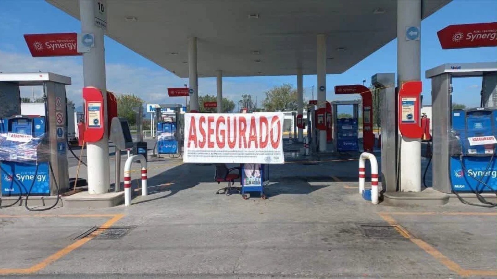 Asegura FGR dos gasolineras durante operativo en Cadereyta