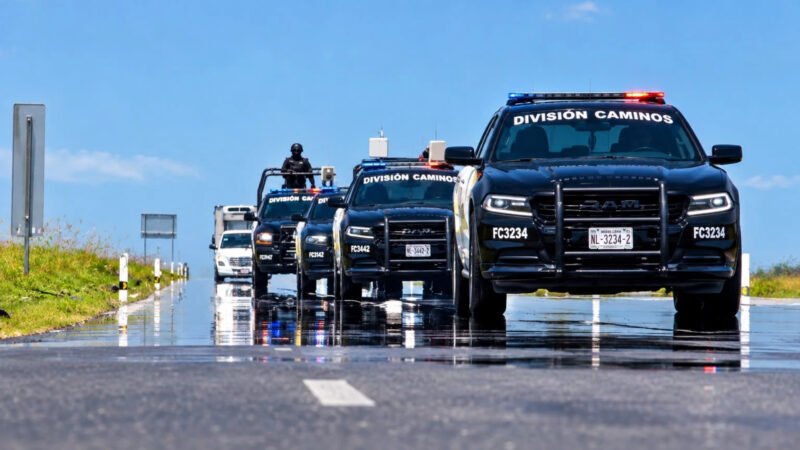 Fuerza Civil refuerza carreteras con paraderos seguros en Nuevo León