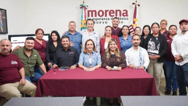 Clara Luz Flores se reúne con coordinadores de Morena en Nuevo León