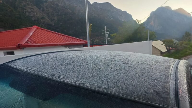Registra Santiago primera helada en Nuevo León con 0 °C